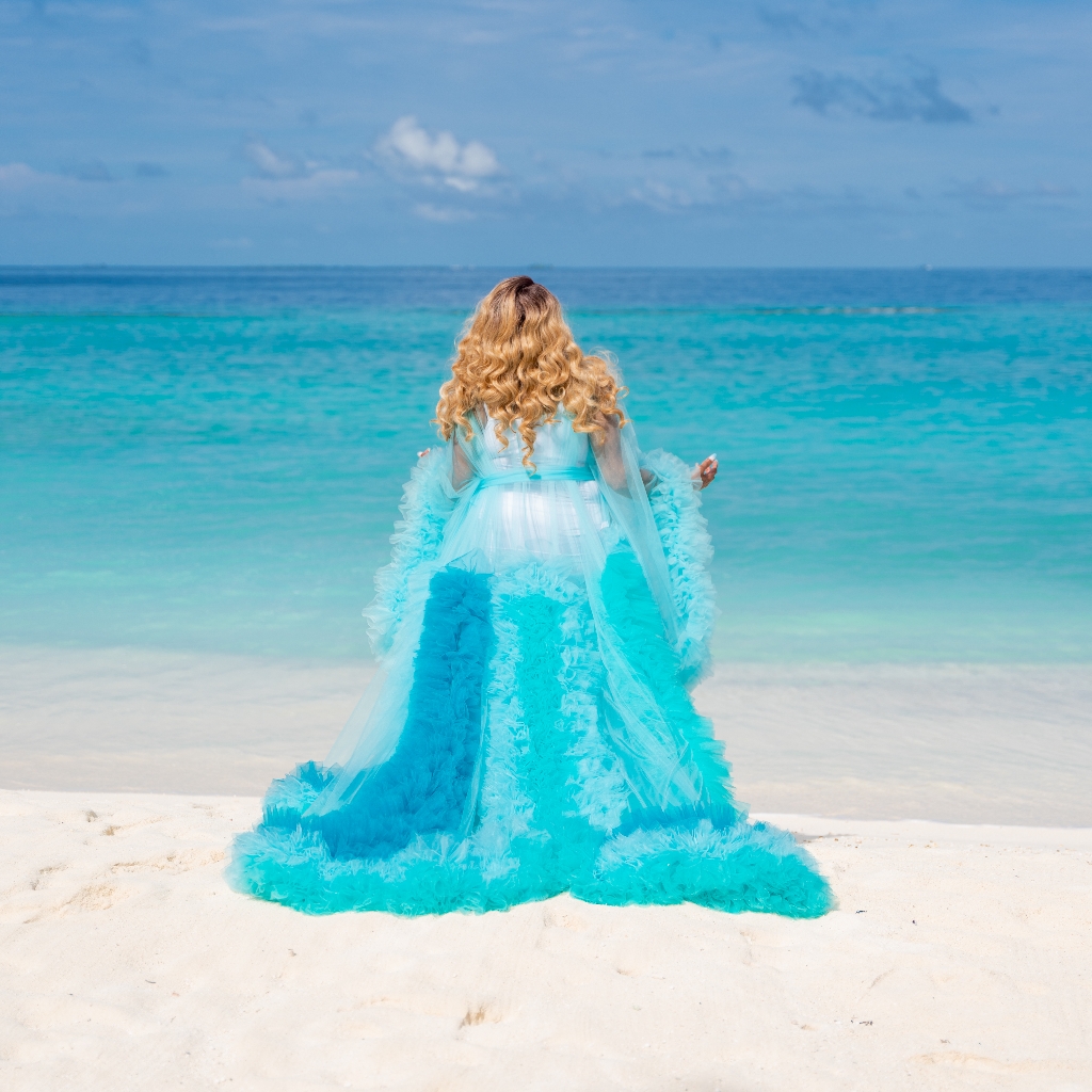 Stunning Tulle Dress In 3 Colors Of Blue